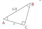 What is the value of x in the triangle?a right triangle with a short leg of length-example-1