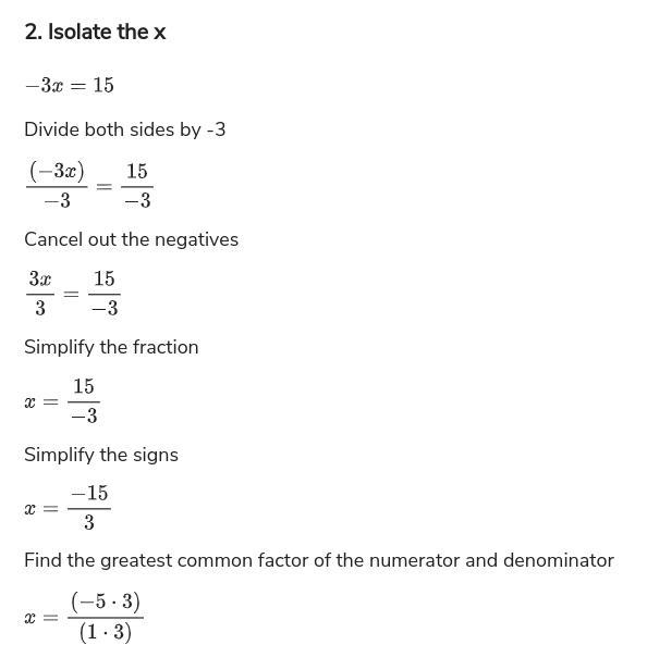 -3x - 5 =10 is what I’m looking for-example-1