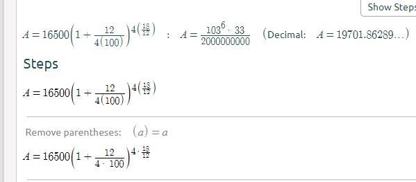 How much interest will a principal of 16,500$ earn in 18 months?-example-2