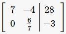 Identify the augmented matrix for the system of equations and the solution using row-example-2