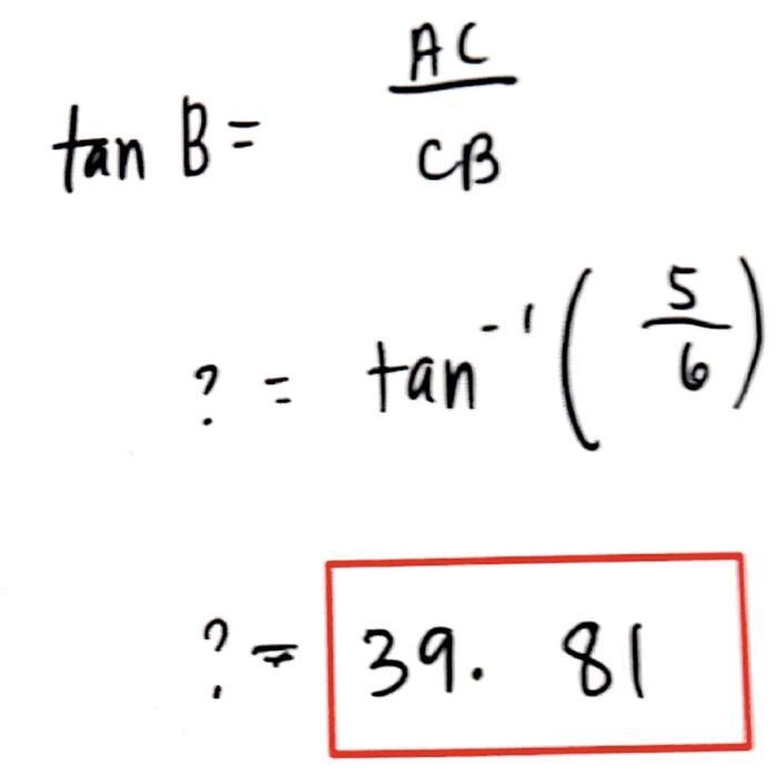 Solve for an angle in right triangles. Round to the nearest hundredth-example-1