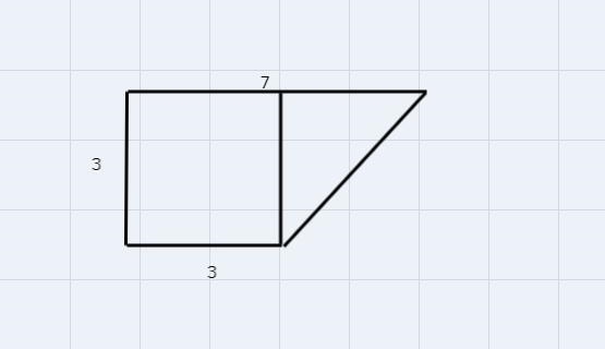 Find the area of the shape shown below. 7 3-example-1