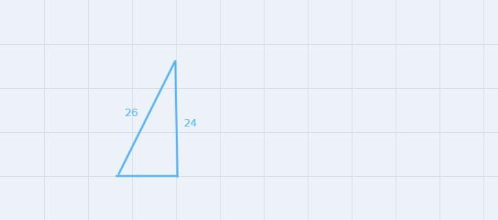 Find the length on the missing sides.The numbers on the thing are 26 and 24.-example-1