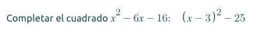 Solve the equation for all values of x by completing the square. x2 – 16 6x Answer-example-1