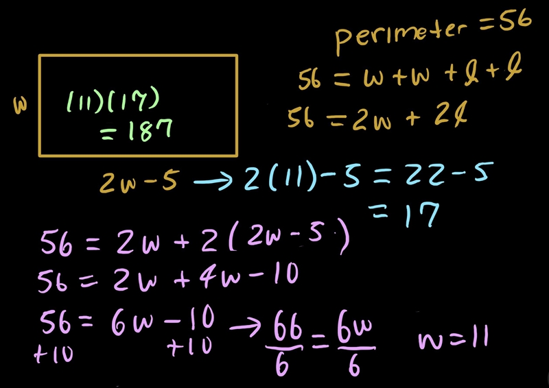 One of the criteria is to have a rectangular garden whose perimeter is 56 m and the-example-1