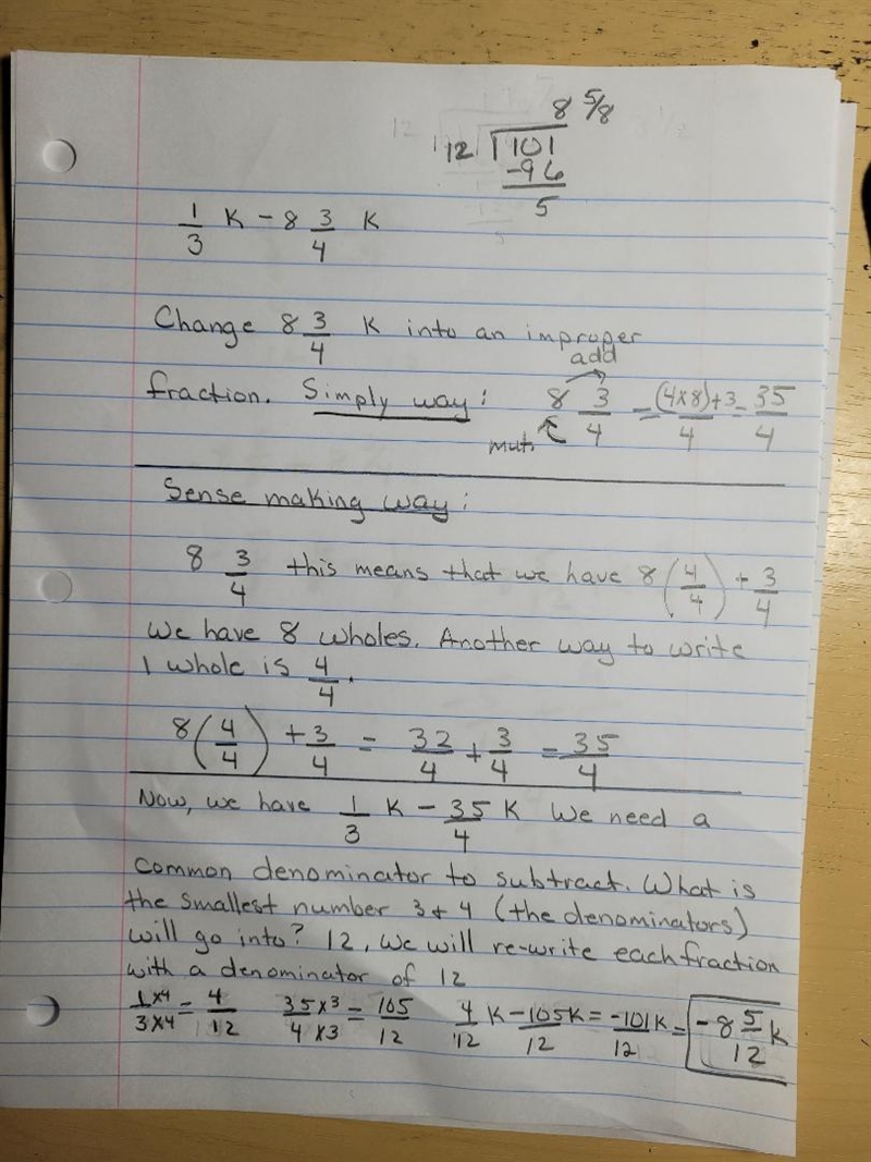 (Subtracting rational coefficients-Mixed numbers) Simplify by combining like terms-example-1