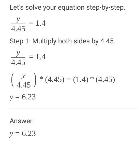 Y = 4.45 = 1.4 y= Please help (ASAP‼️)-example-1