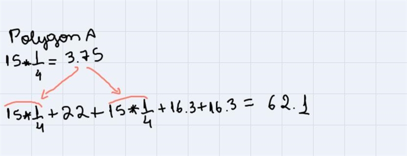 Mrs. Sampson drew two polygons on the whiteboard as shown below.polygon A. 16.6cm-example-1