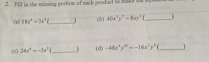 help with question 2?? i have a lot of work and want to get this done:/Fill the missing-example-1