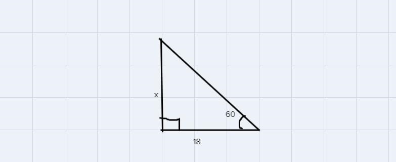 What is the height of a right triangle with an angle that measures 60 degrees and-example-1