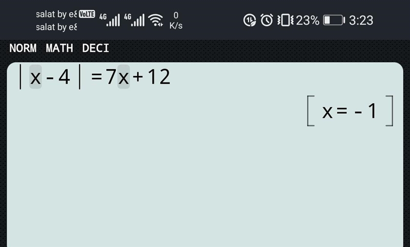 |x-4|=7x+12 solve for x-example-1