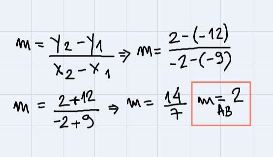 1. A(-9,-12), B(-2,2), C(-1,6), D(-5,-2)Slope ofABSlope ofCDLine Typeparallel,perpendicular-example-1