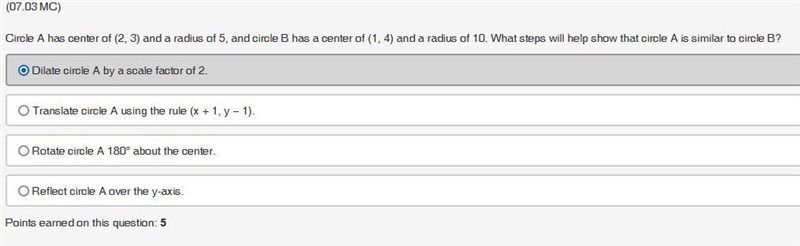 Circle A has a center of (2,3) and a radius of 5, and circle B has a center of (1,4) and-example-1