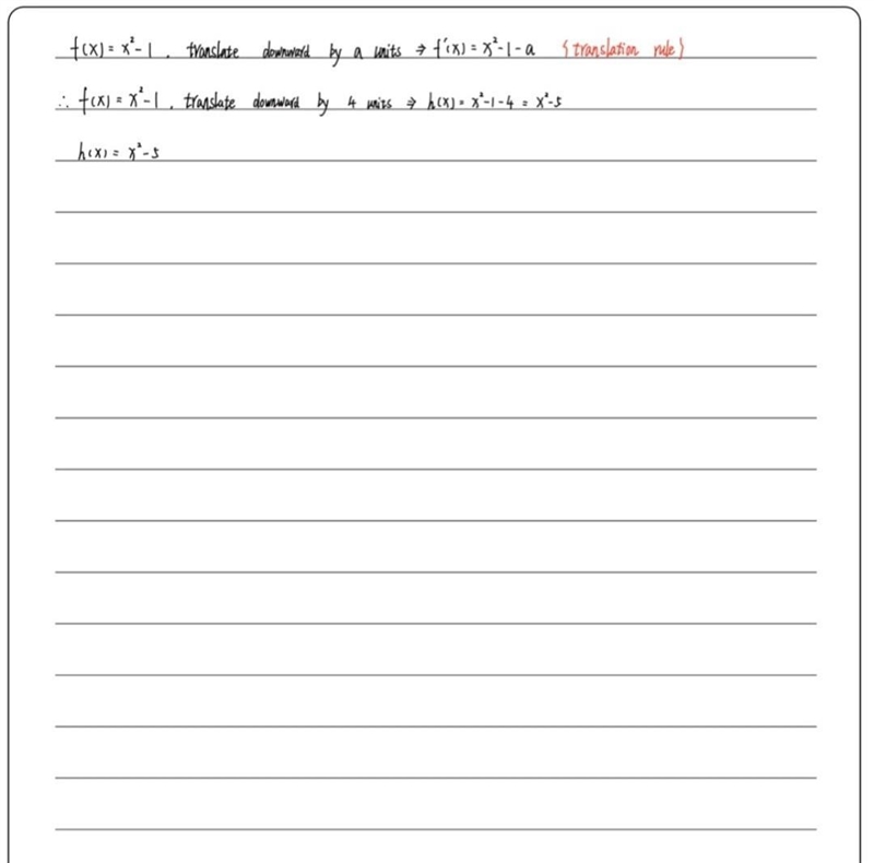 The function g is defined as follows. g(x)=x² +1 If the graph of g is translated vertically-example-1