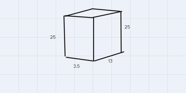 Use a net to find the surface area of the prism.25 cm3.5 cm13 cmThe surface area of-example-1