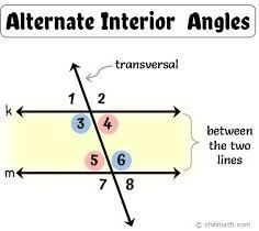 (a) Parallel lines, and I are intersected by transversal m, forming angles 1 to 8, as-example-1