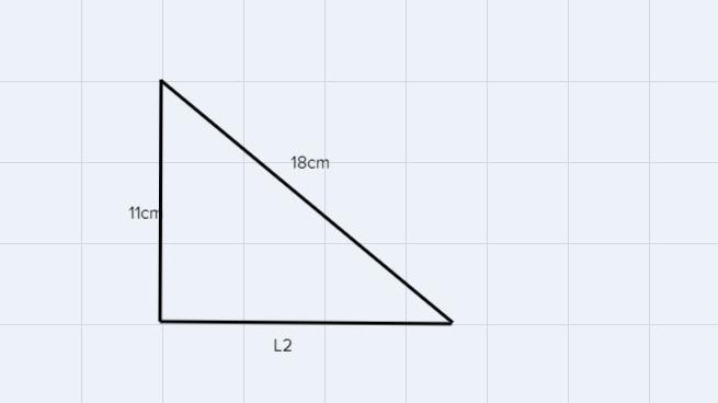 One of the legs of a right triangle measures 11 cmand its hypotenuse measures 18 cm-example-1