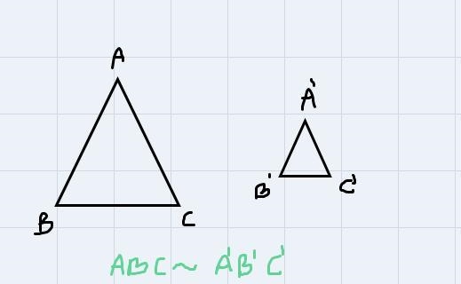 Examine the triangles shown below. (a) Are the corresponding angles of the triangles-example-1