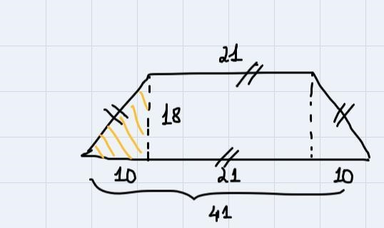 I need to use the formula for a trapezoid and find the area and perimeter-example-2