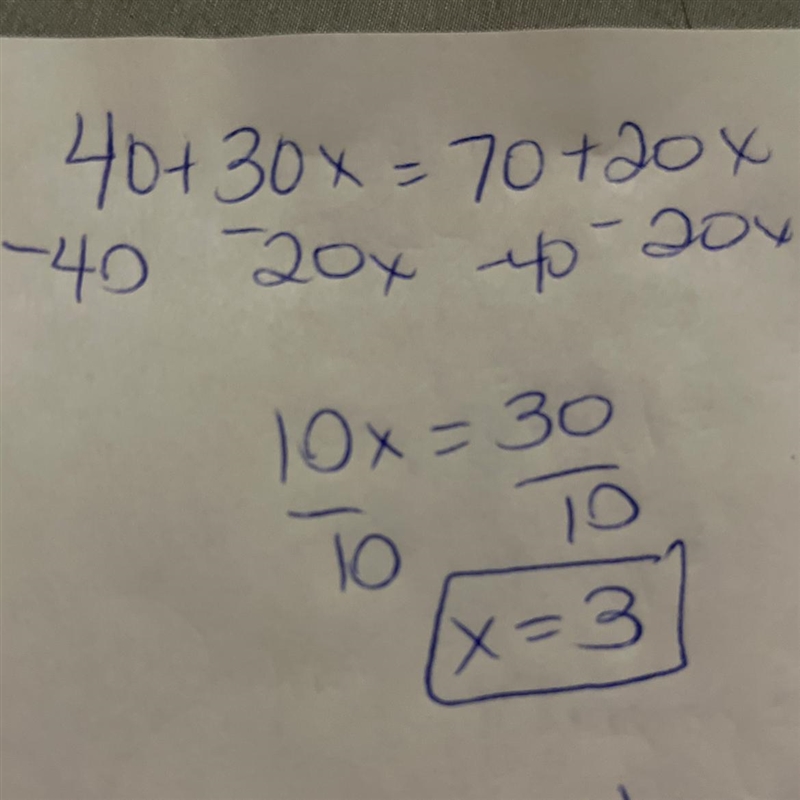 40 + 30x = 70 + 20x-example-1