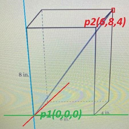 A straw is placed in a rectangular box that is 6 inches by 4 inches by 8 inches, as-example-1