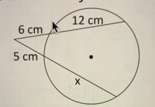 Find x.Do not round your answer.12 cm6 cm5 cmХx= [ ? ]-cm-example-1