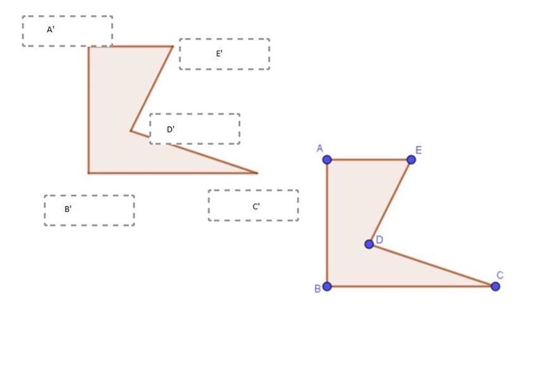 The picture shows the preimage and an image after a translation.Label the vertices-example-1