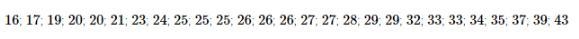 The following data show the lengths of boats moored in a marina. The data are ordered-example-1