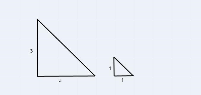 Sketch two different triangles that have angle measures of 45,45,90-example-1