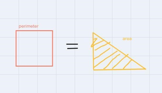 2) The perimeter of a square is the same as the area of a right triangle. Thebase-example-1