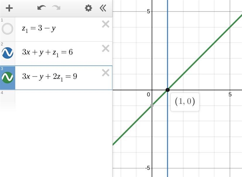 Find the solution to the system of equations. 3x + y + z = 6 3x - y + 2z=9 y+ Z=3 O-example-2