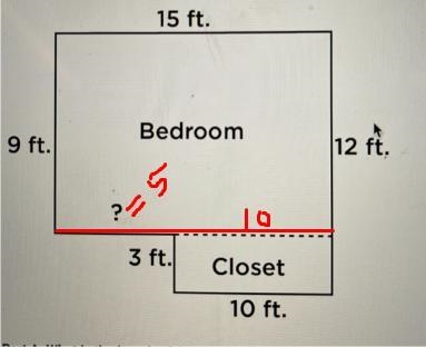 What is the length of the unlabeled side of the bedroom?-example-1