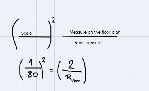 Zion has an 80:1 scale-drawing of the floor plan of his grandmother’s house. On the-example-1