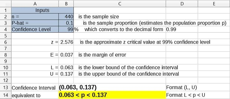 If n = 440 and ^p(p-hat) = 0.1, construct a 99% confidence interval. Give your answers-example-1