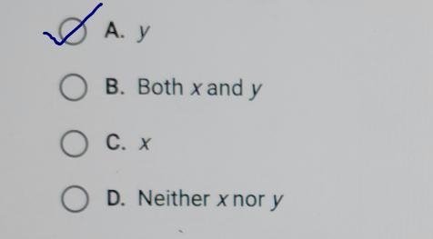 In an experiment, the control variable is x and the response variable is y. Which-example-1