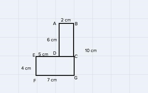 Esmeralda cut out two paper rectangles and glued them together as shown in the figure-example-1