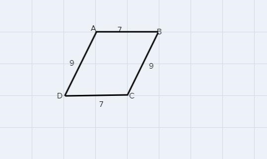 The area of a parallelogram ABCD is 43 cm².|AB| = 7 cm, |BC| = 9 cm and ABC < 90°.Calculate-example-1