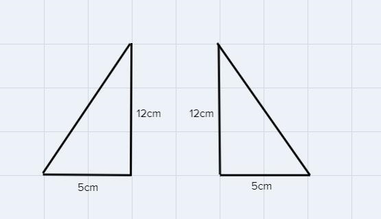 Thomas draws a triangle with side lengths of 5 centimeters and 12 centimeters and-example-1