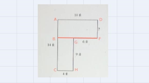 Find the missing side length. Assume that all intersecting sides meet at right angles-example-1