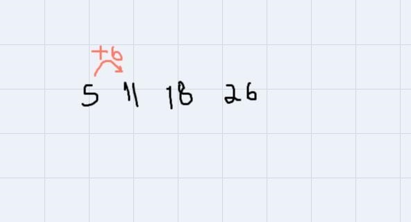 Sequence of numbers 5,11,18,26-example-2