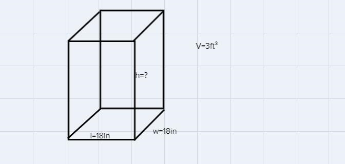 A packing carton has a square bottom 18 inches by 18 inches. If the capacity of the-example-1