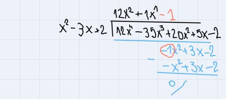 Hello! I need help finding the 2 roots of the equation other than 1 and 2 please!!-example-2