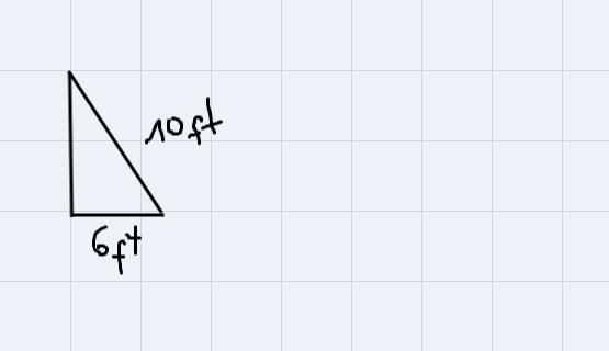 a right triangle has a hypotenuse that is 10ft long and a leg that is 6ft long. find-example-1