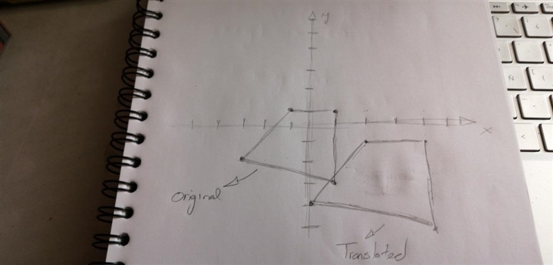 For problems 6-7, draw the image of the figure under the given translation.6) (3,-2)7) (x-example-1