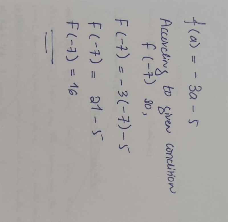 F(a)=-3a-5; Find ƒ(-7)-example-1