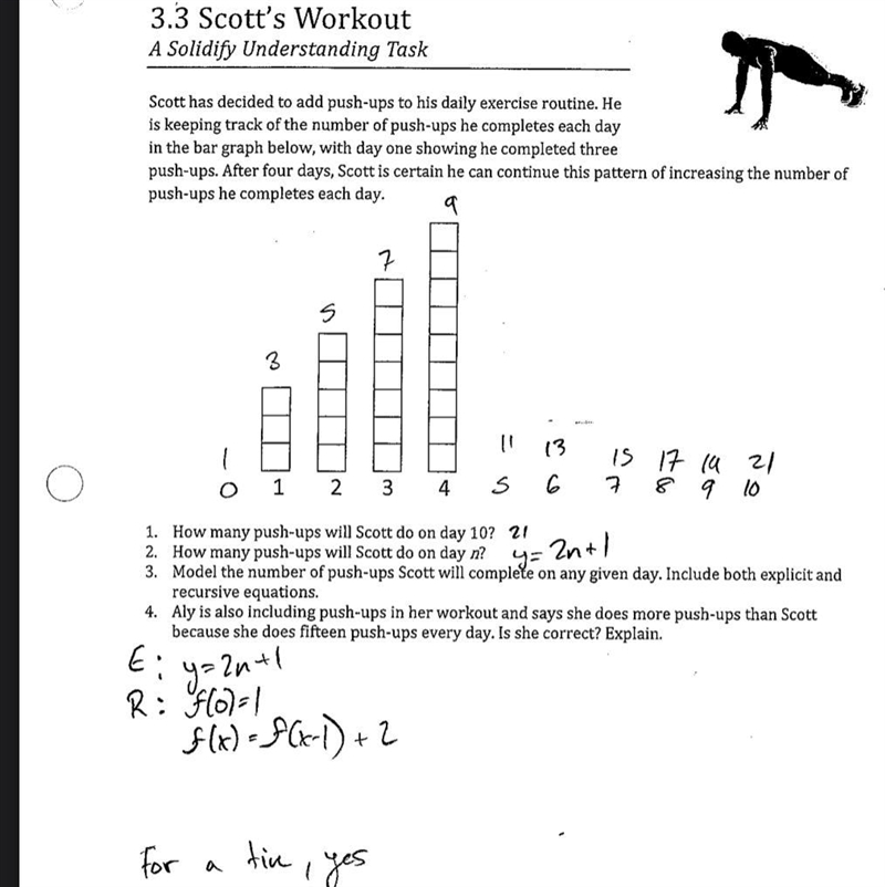 How many push-ups will scott do on day 10?-example-1