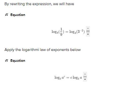 How do I evaluate a log when the argument is in a fraction?-example-1