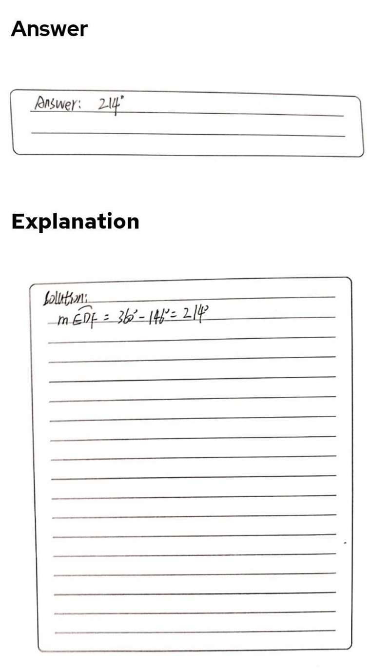 Find the measure of the arc. A 1460 E B mBC = [ ? ]0-example-1