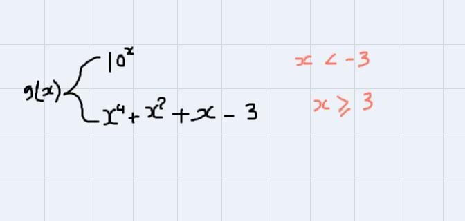 Given the following piecewise function, determine the value of g(4) - 3g(3).10%ifx-example-1