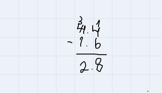 What is 4.4 -1.6=what-example-1